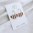 Half Moon Hoop Earrings (Cinder Brown)