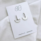 Everyday Elegance Hoop Earrings (Silver Leaf)