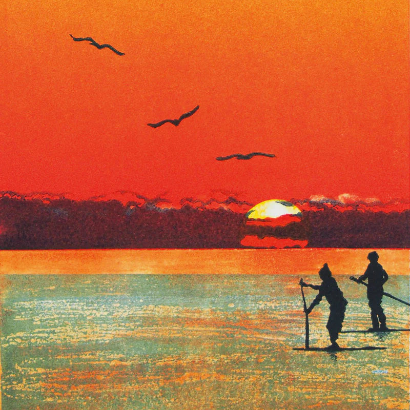 Blank Card Into The Sunset
