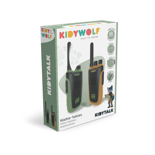 KIDYTALK Long Range Walkie-Talkies Green & Orange