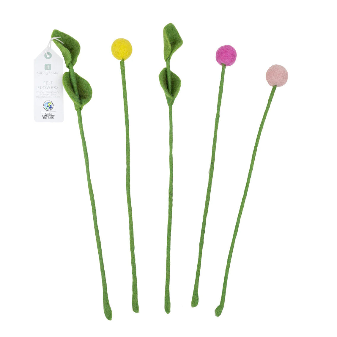 Felt Flowers Mellow 5pk