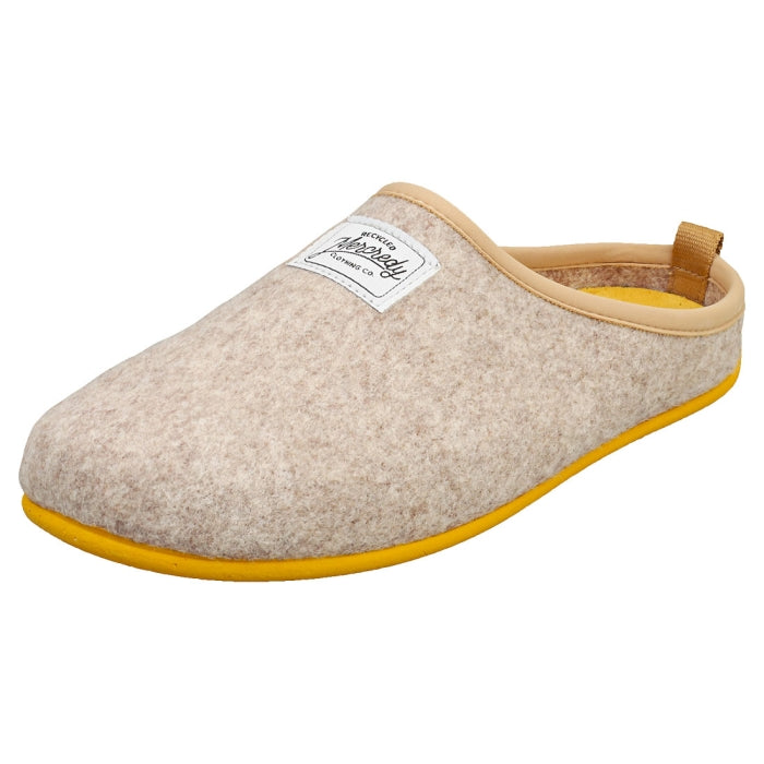 Recycled Felt Flat Slippers Beige 42-45