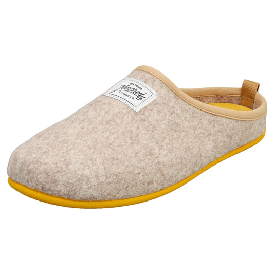 Recycled Felt Flat Slippers Beige 42-45