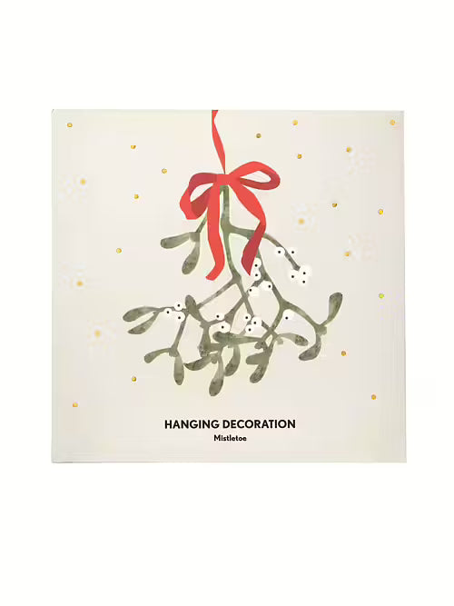 Metal Hanging Decoration Mistletoe Gold