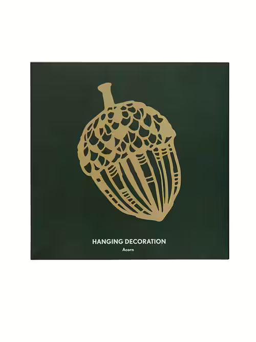 Metal Hanging Decoration Acorn Gold