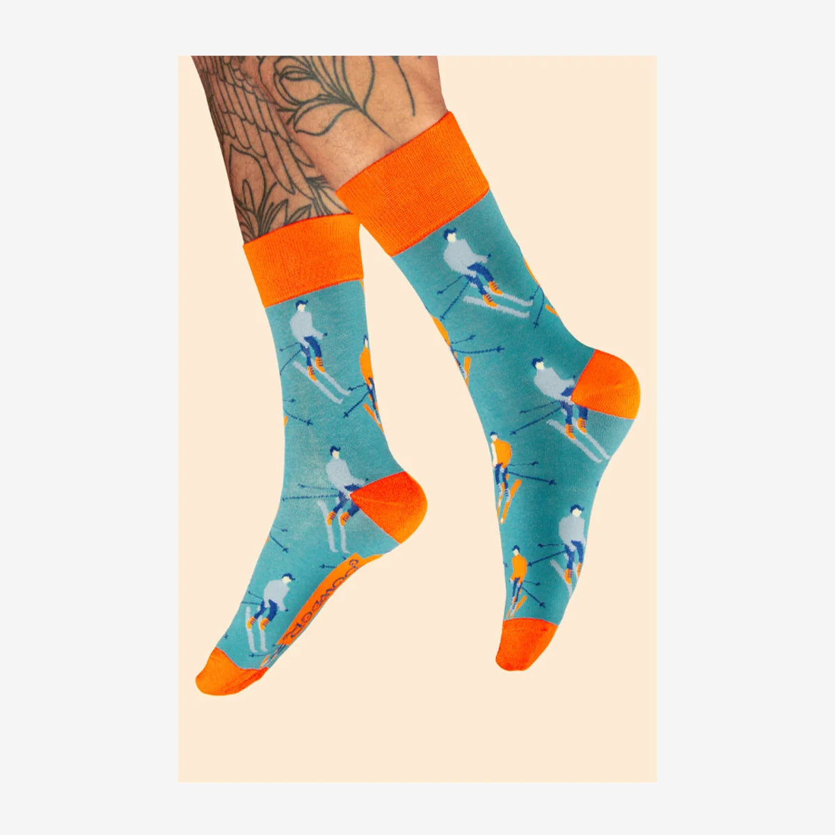 Powder Mens Socks Skiers (Teal)