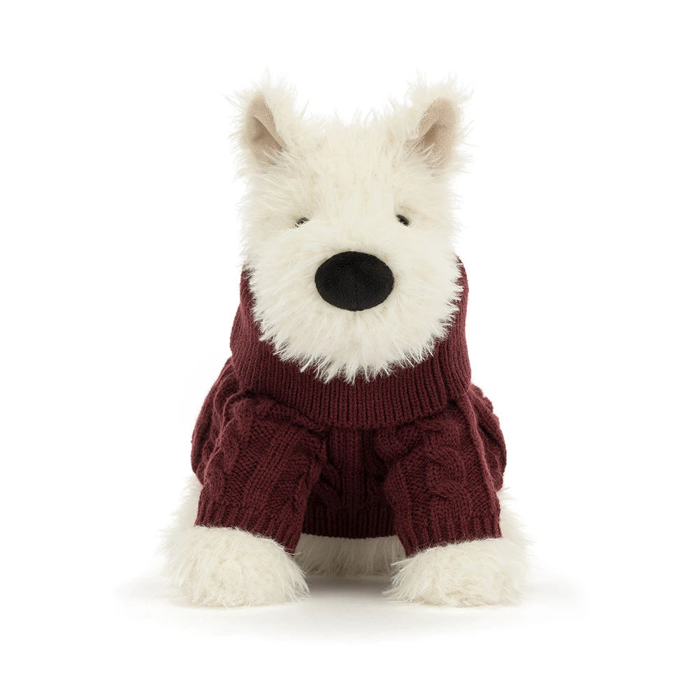 COMING SOON! Jellycat Munro Scottie Dog Winter Jumper (1+)