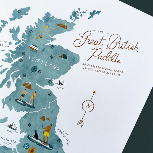 Great British Paddle - A3 Print