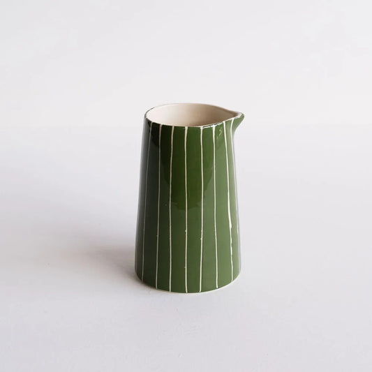 Musango Creamer Jug Sgrafitto Moss Green