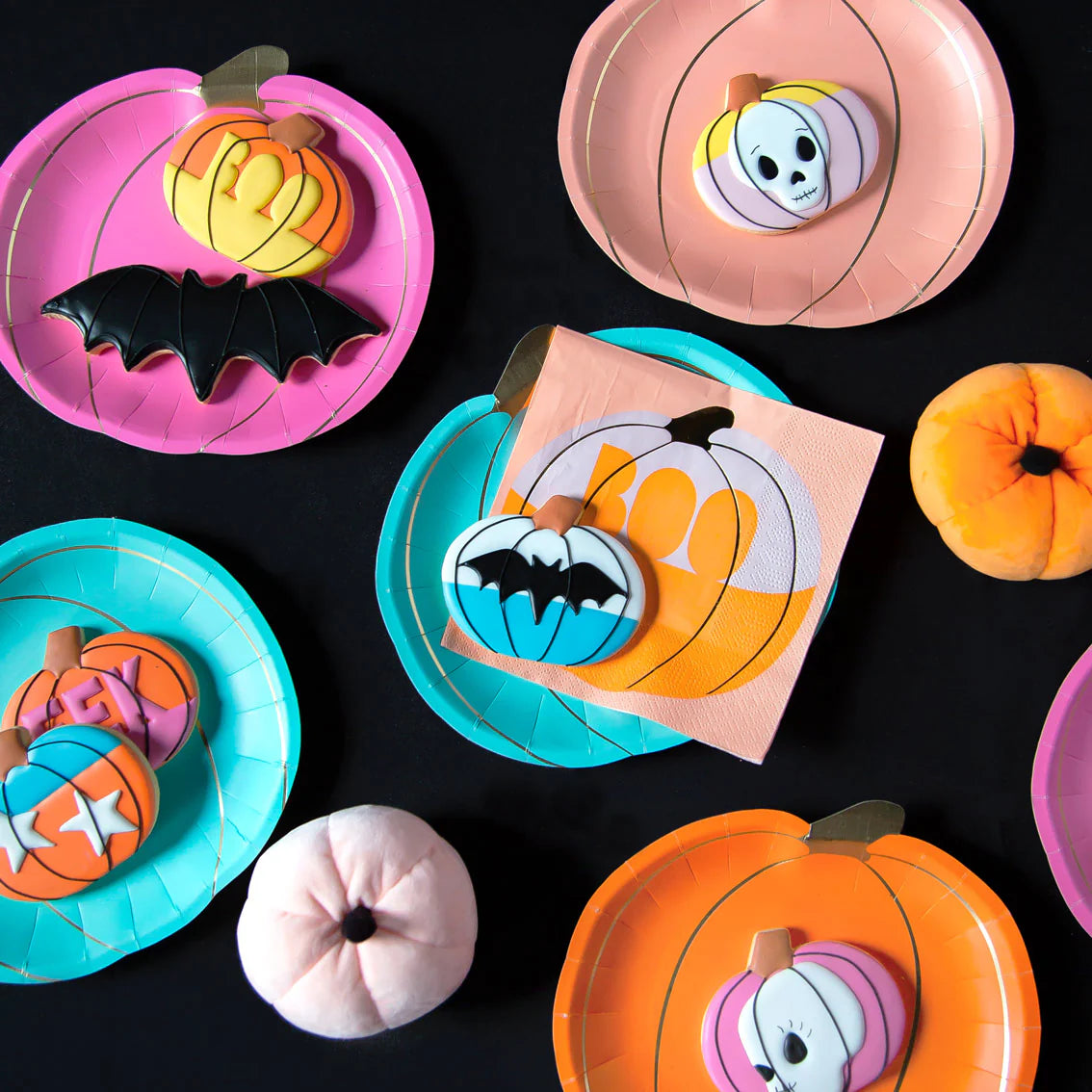 Halloween Pumpkin Paper Plates 8pk