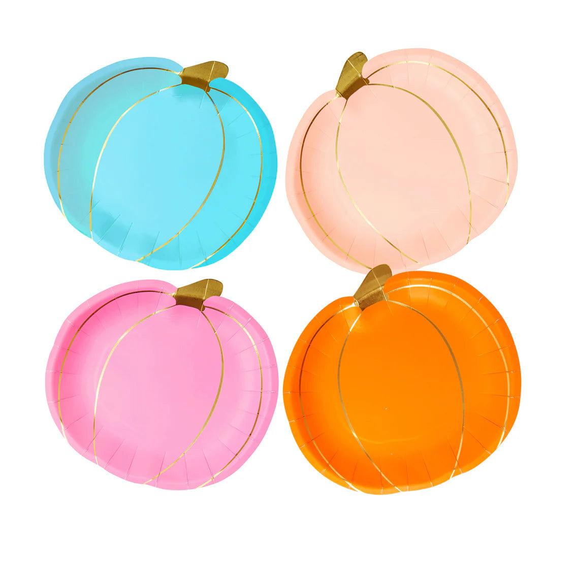 Halloween Pumpkin Paper Plates 8pk