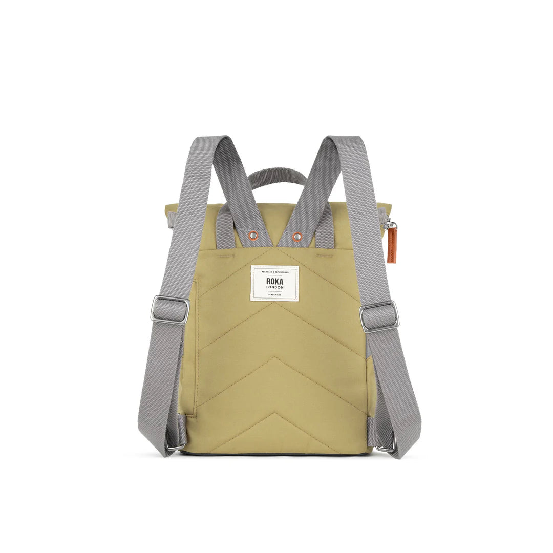 Roka Finchley A Backpack Recycled Canvas Small Khaki