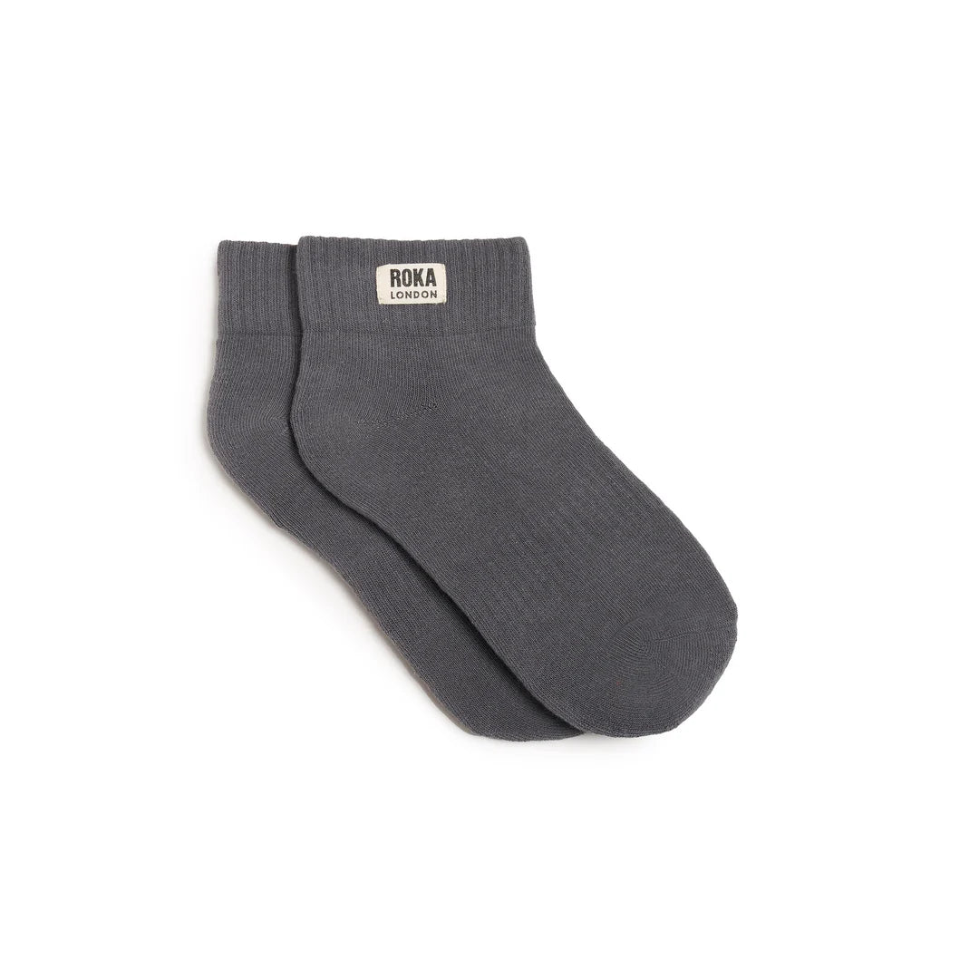 Roka Wembley Cotton Socks UK3-8 (Smoke Grey)