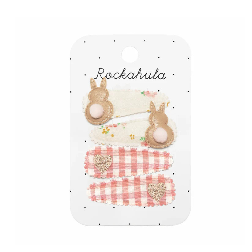 Bunny and Gingham Hairclips