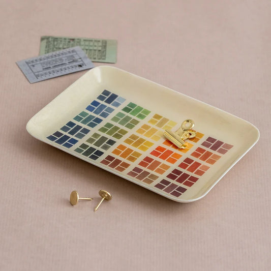 Rectangle Enamel Tray Watercolour Swatches