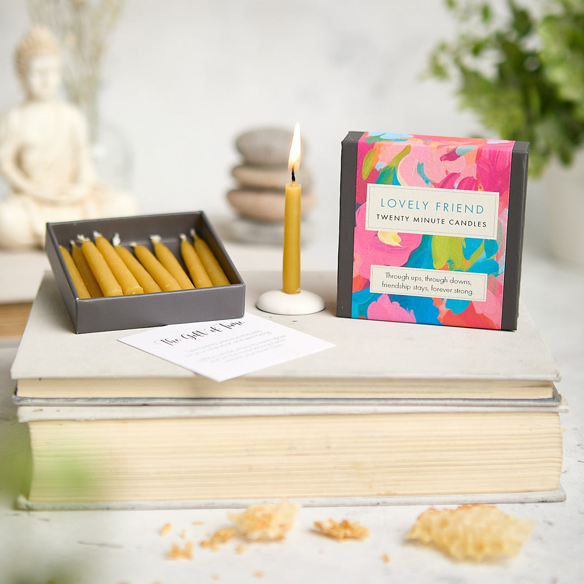 Twenty Minute Beeswax Candles - Lovely Friend (Abstract)