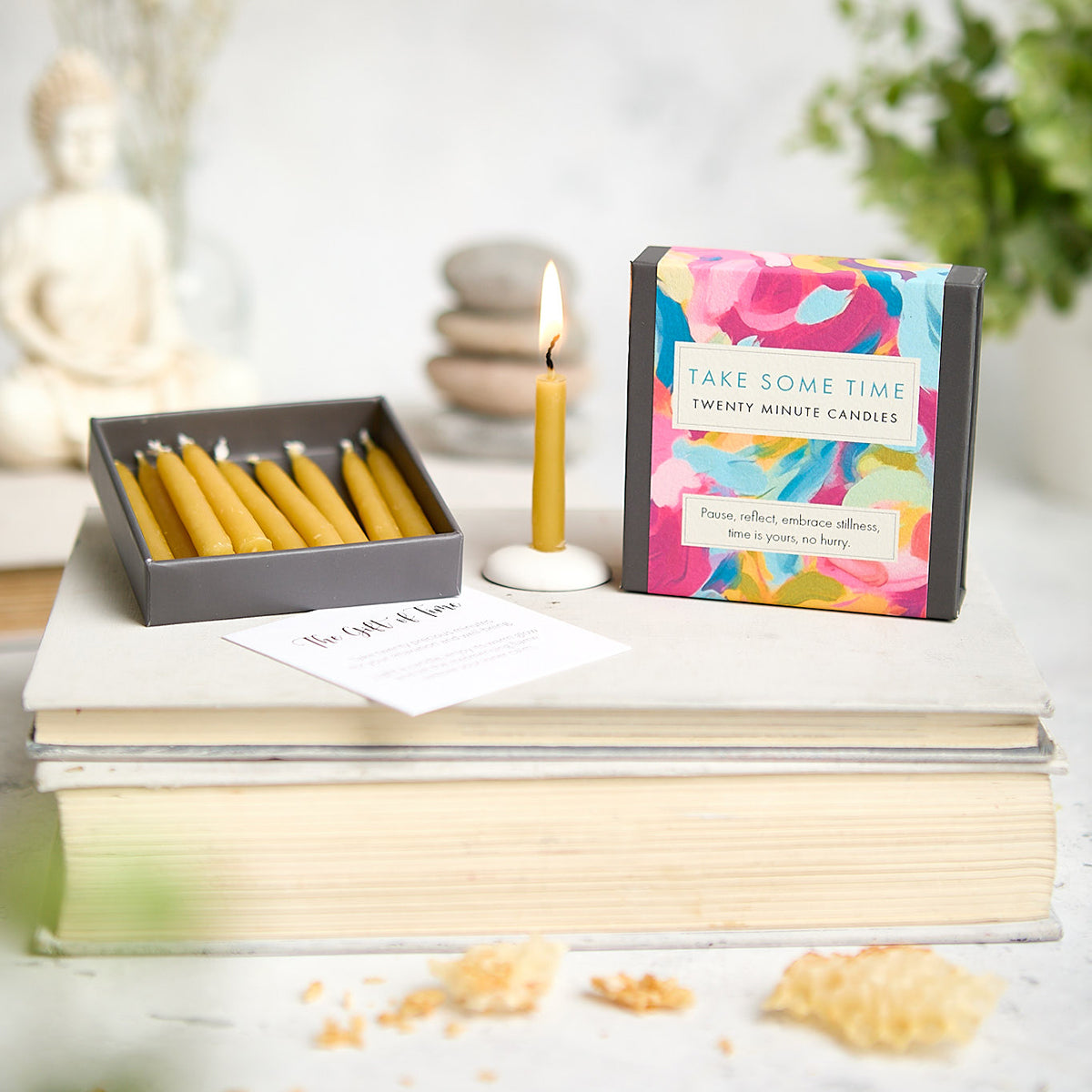 Twenty Minute Beeswax Candles - Take Some Time (Abstract)