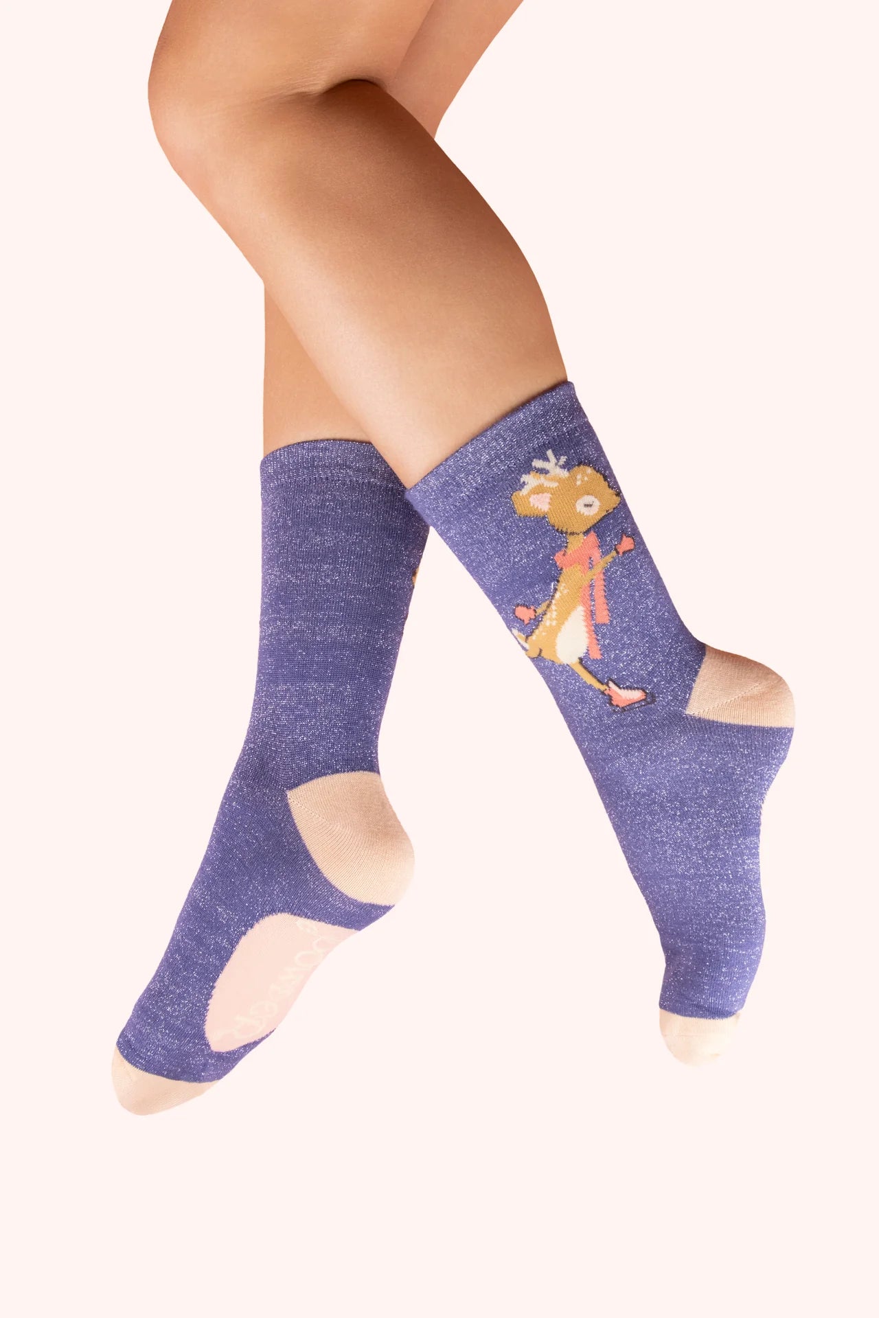 Powder Ankle Socks Skating Deer