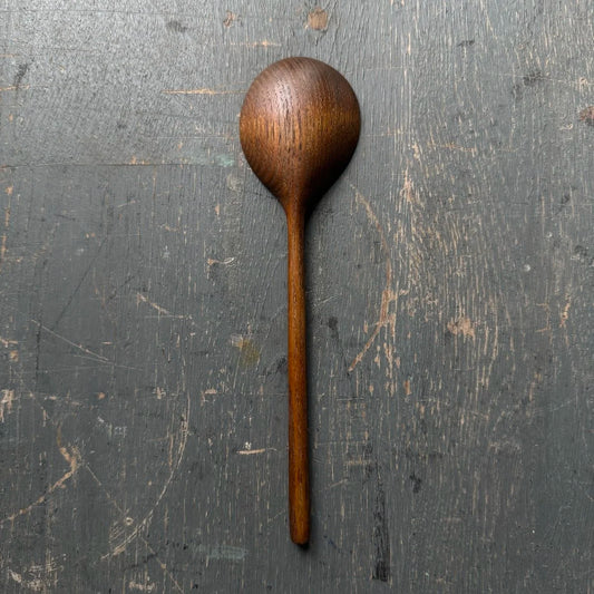 Hand Carved Ebonised Silver Birch Spoon