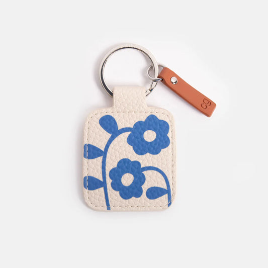 CG Keyring Blue Mono Flower