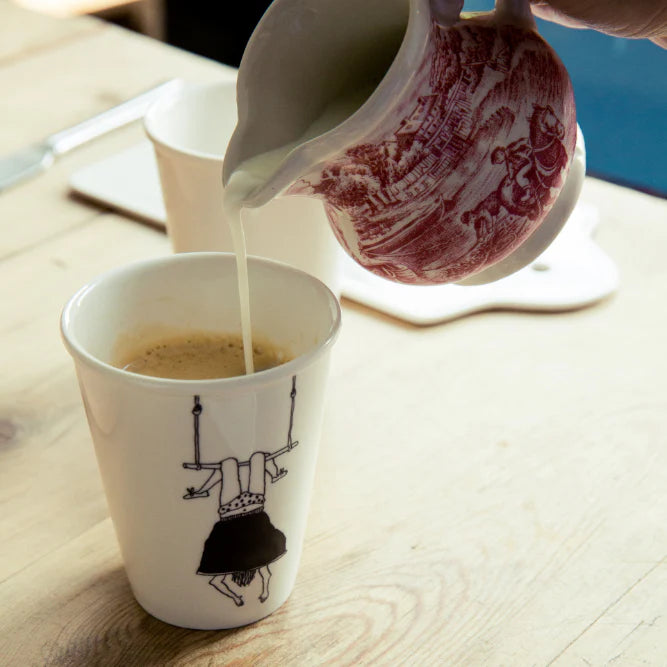 Porcelain Cup Trapeze Girl