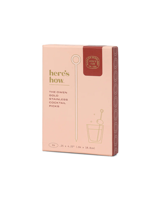 The Owen - Gold Cocktail Sticks