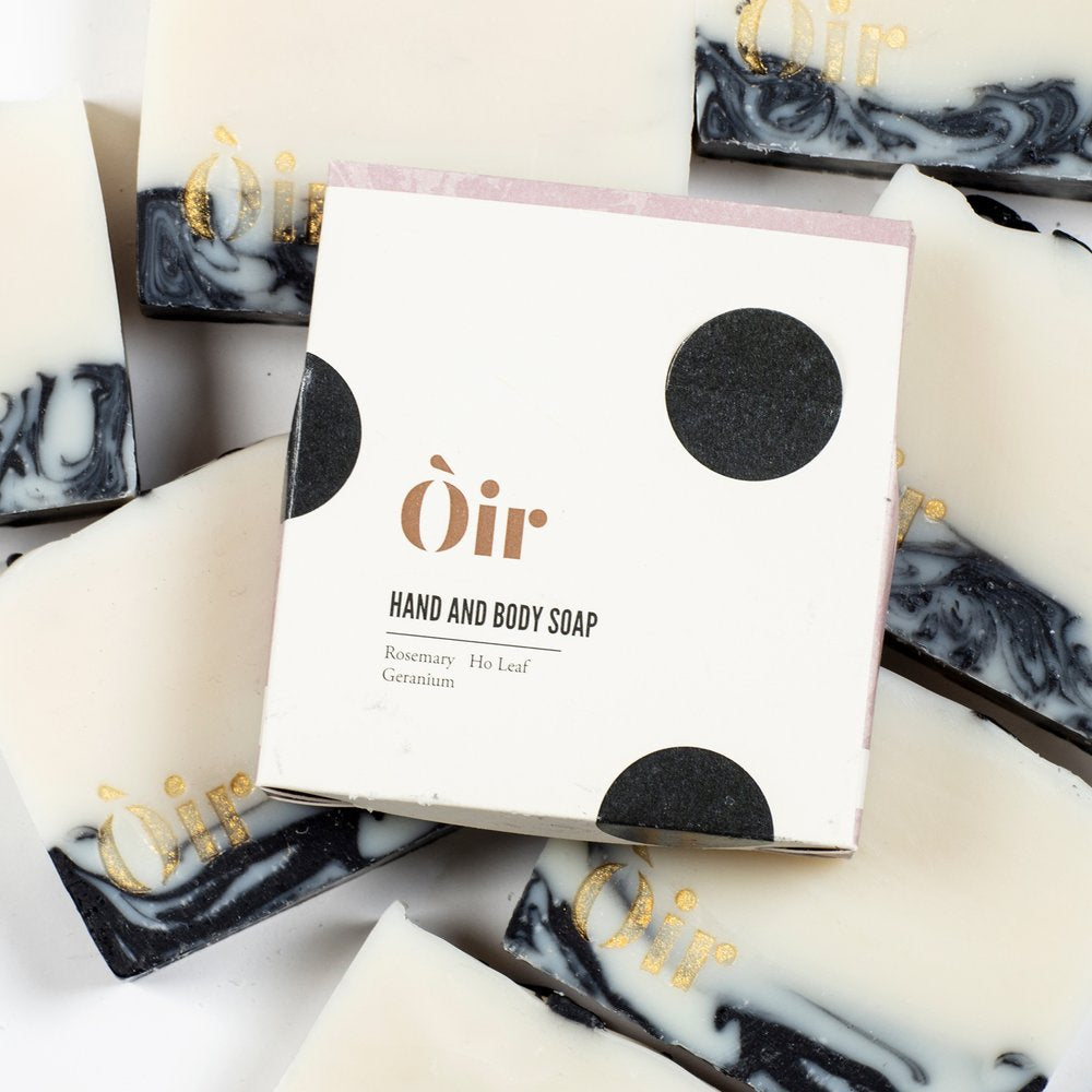 O'ir Soap Rosemary, Ho Leaf, Geranium