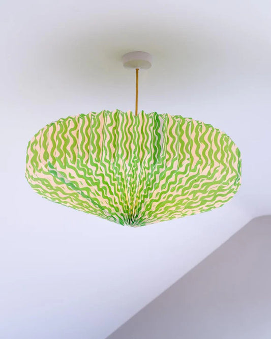 Origami Lampshade Saucer Green Ganges