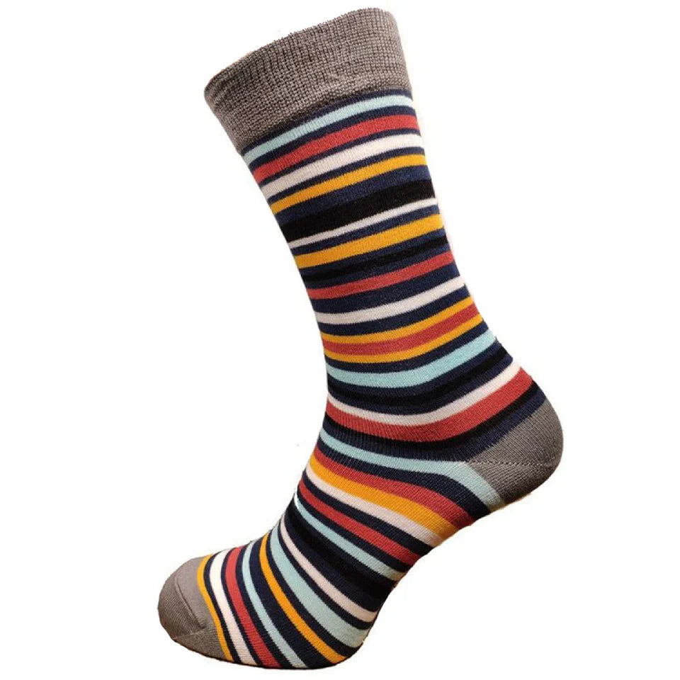 7-11 Bamboo Socks Multi Stripe