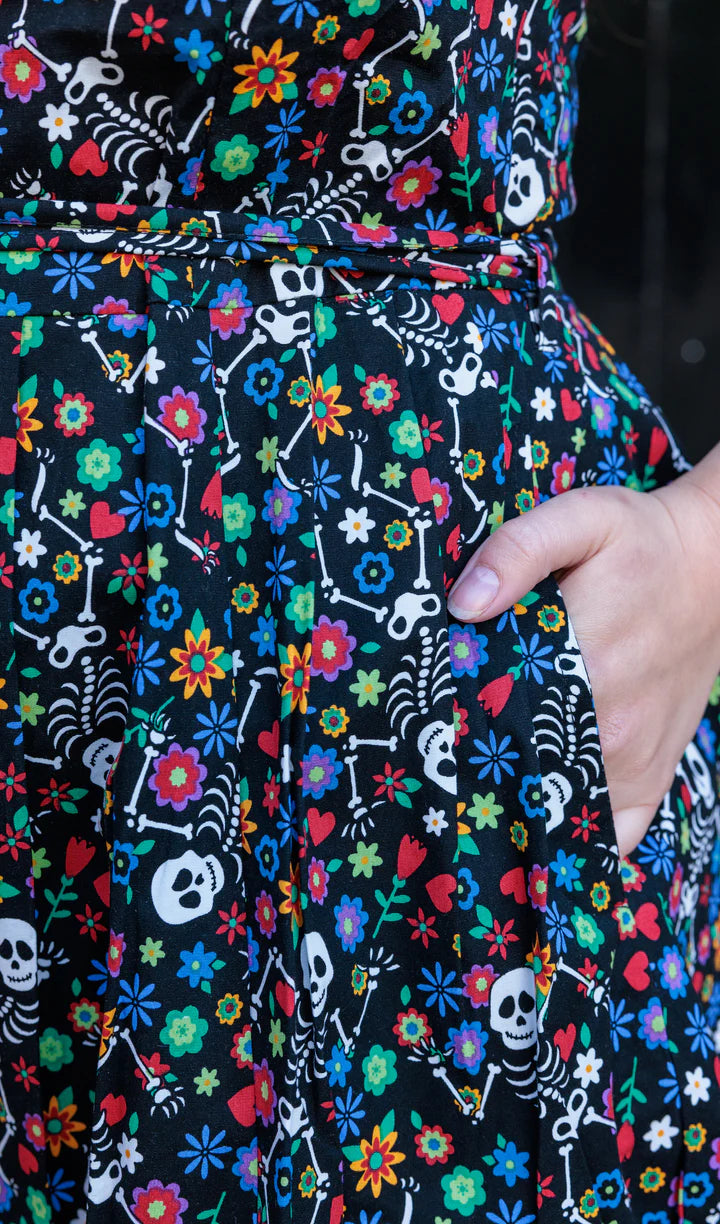 Run & Fly Boogie Bones Tea Dress | Run and Fly Clothing