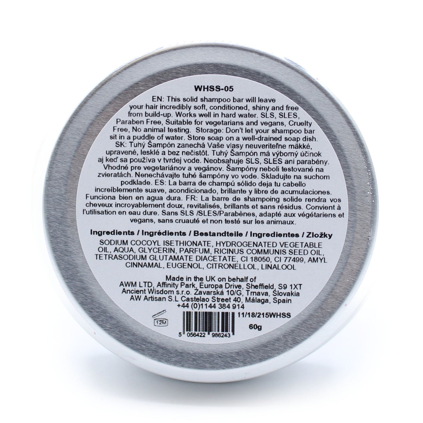 Wild Hare Solid Shampoo Tin Cherry Bonbon