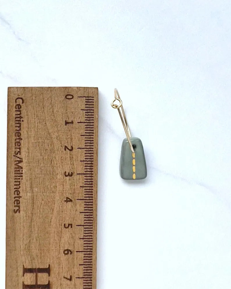 Dash Hoops Earrings - White With Gold