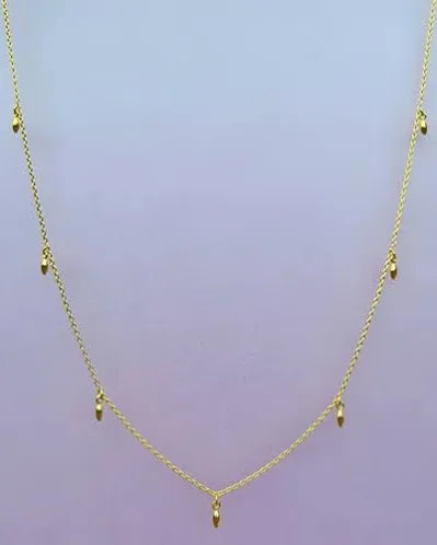 CAMBODIA Gold Rice Grain Necklace