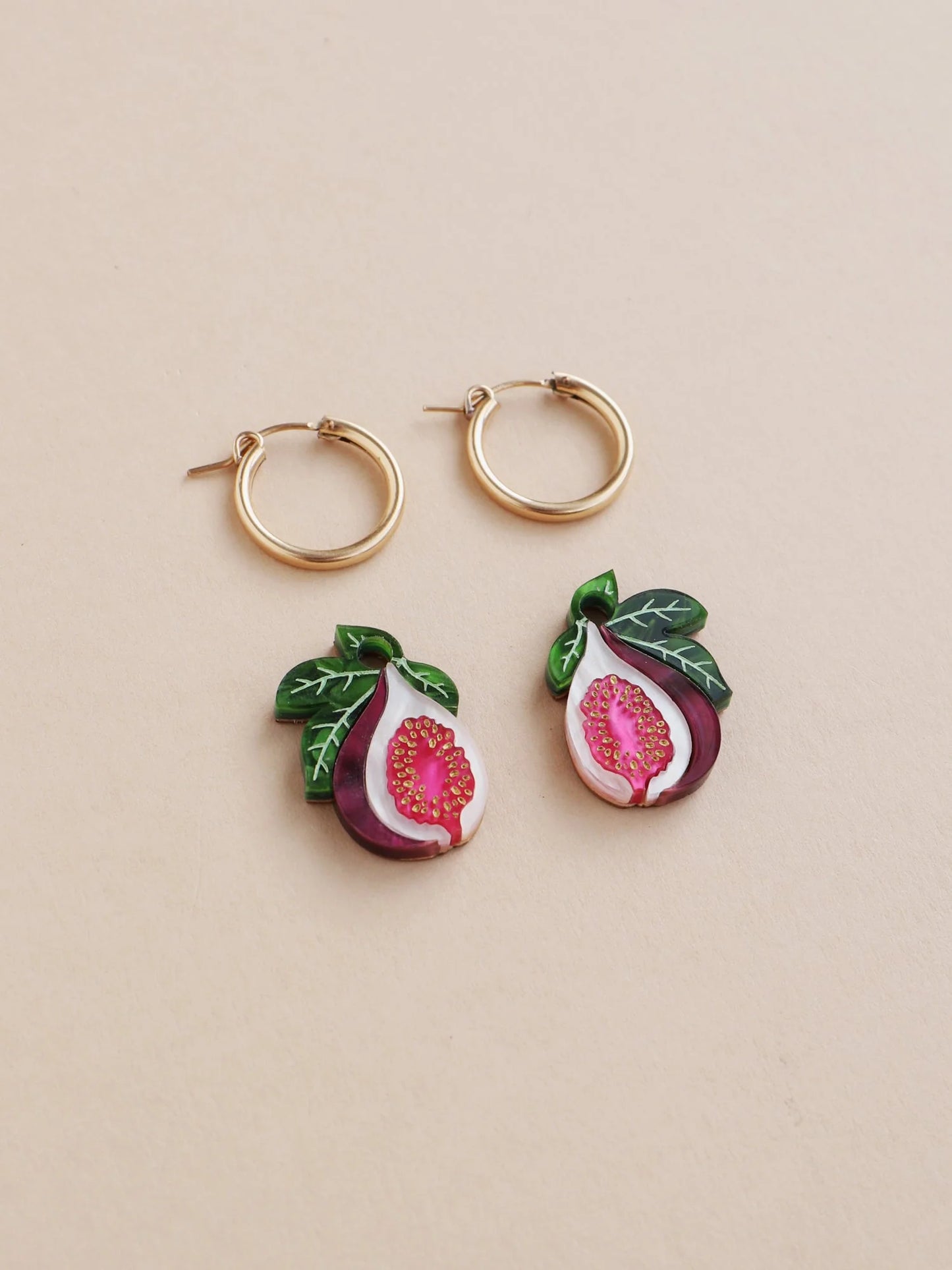 Wolf & Moon Fig Hoop Earrings