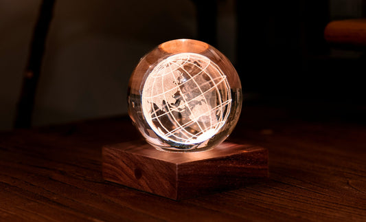Amber Crystal Light - World Globe