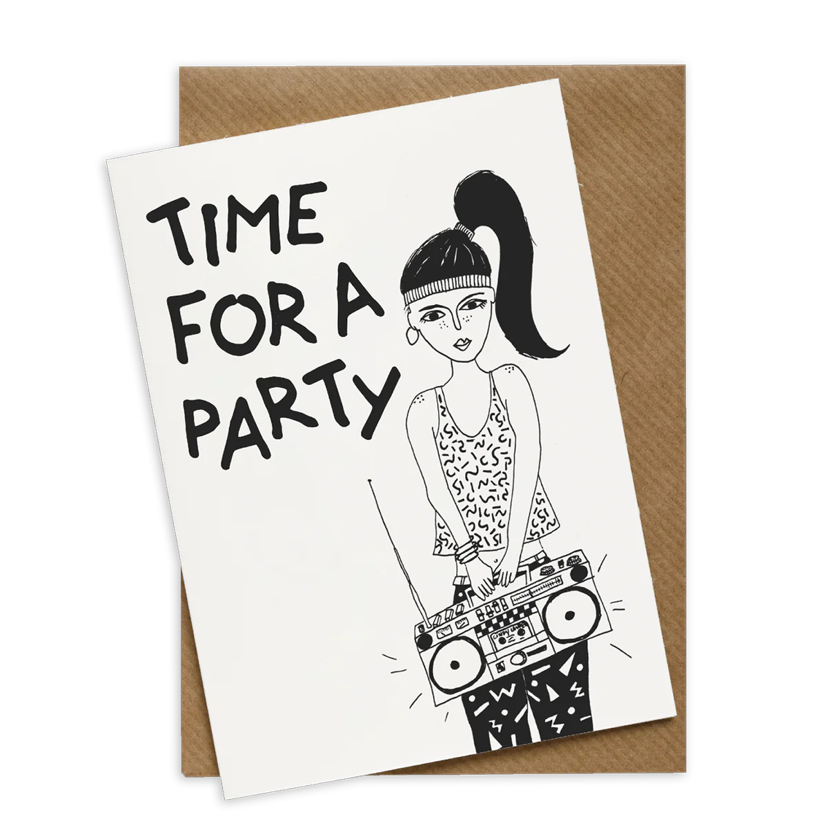 Blank Card Time For A Party