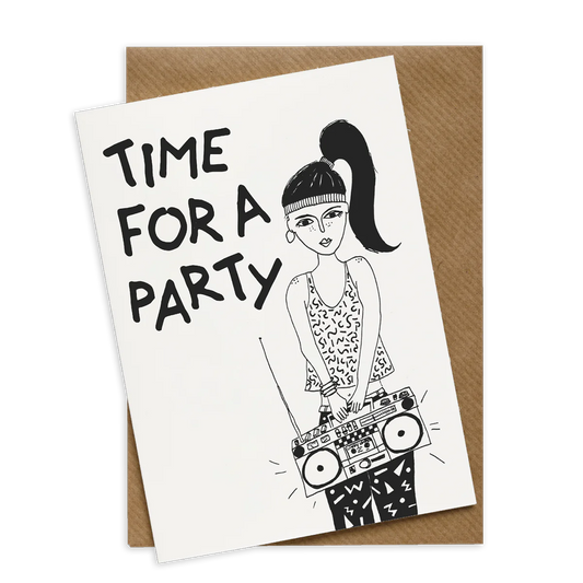 Blank Card Time For A Party