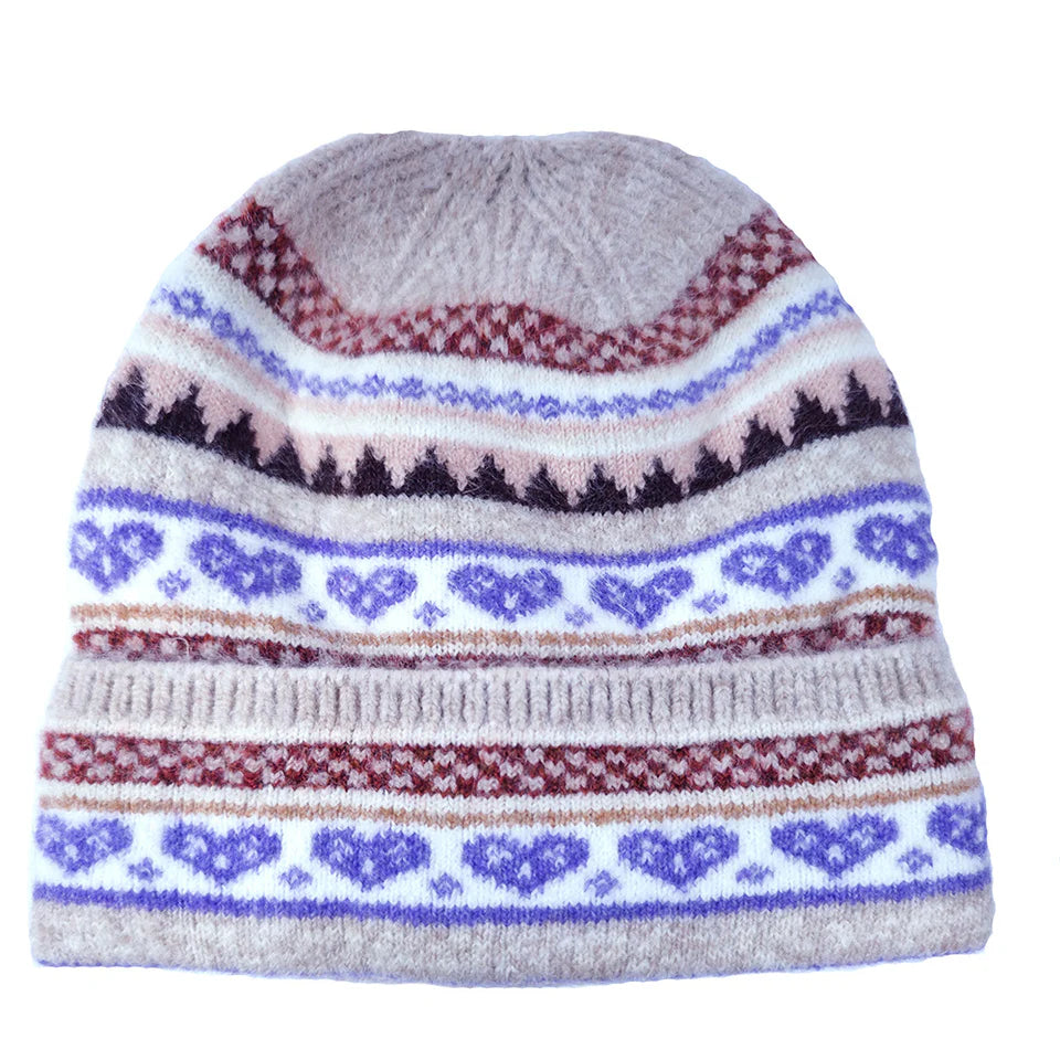 Fleece Lined Wool Hat Nordic Fawn