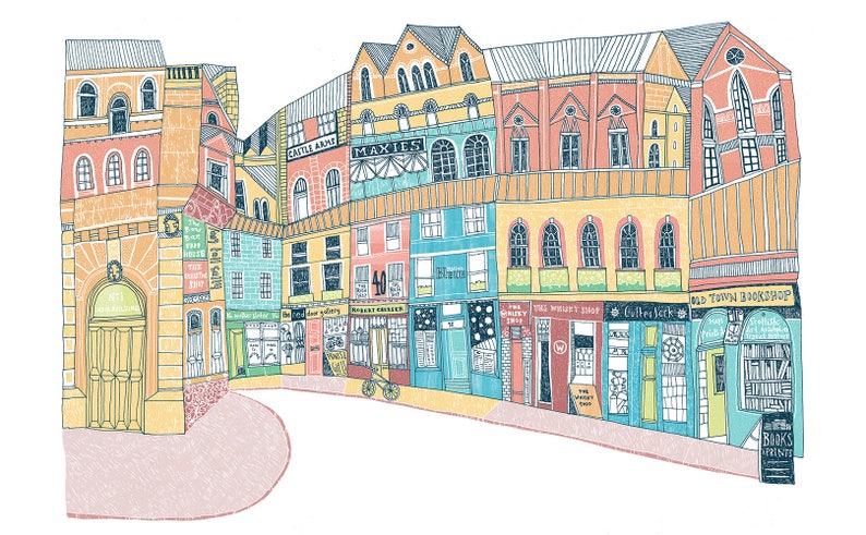 Eilidh Muldoon Limited Edition Print Edinburgh Victoria Street