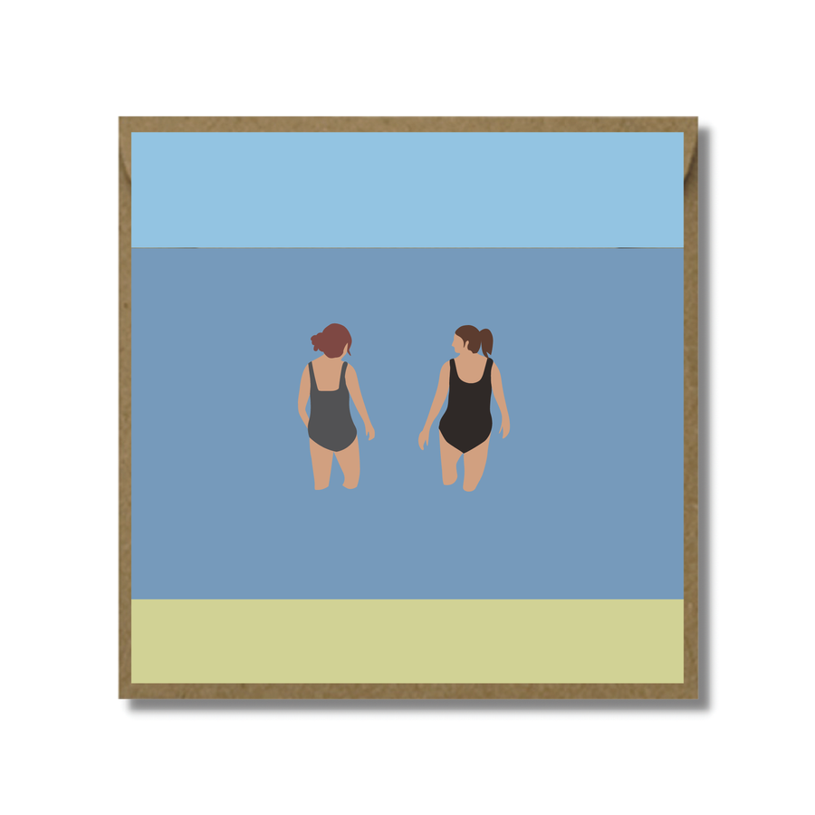Blank Card Chats In The Sea
