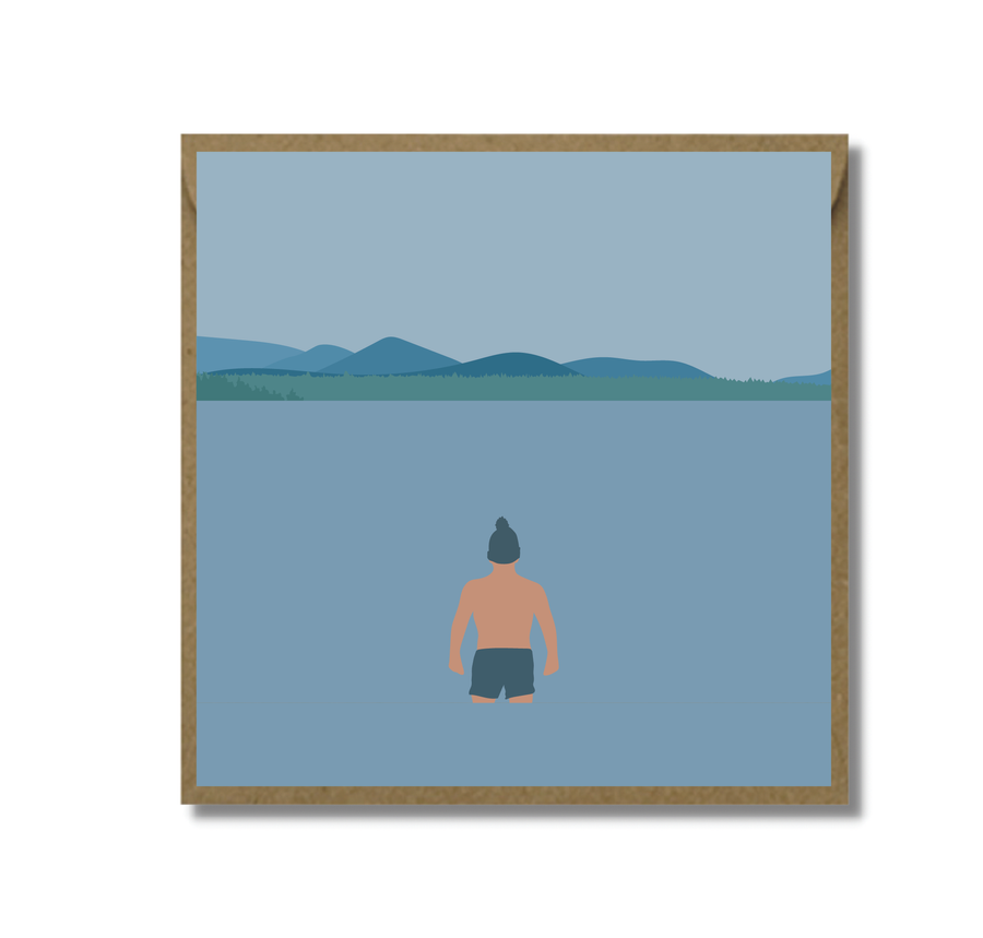 Blank Card Winter Dip