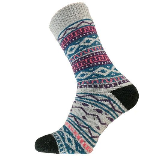 8-12 Wool Blend Socks Blue and Purple