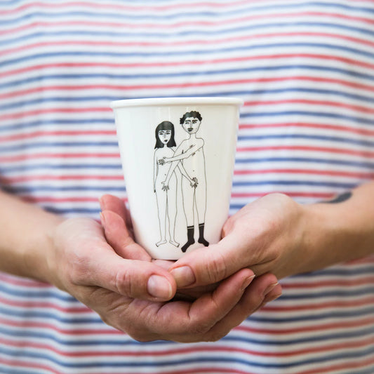 Porcelain Cup Naked Couple