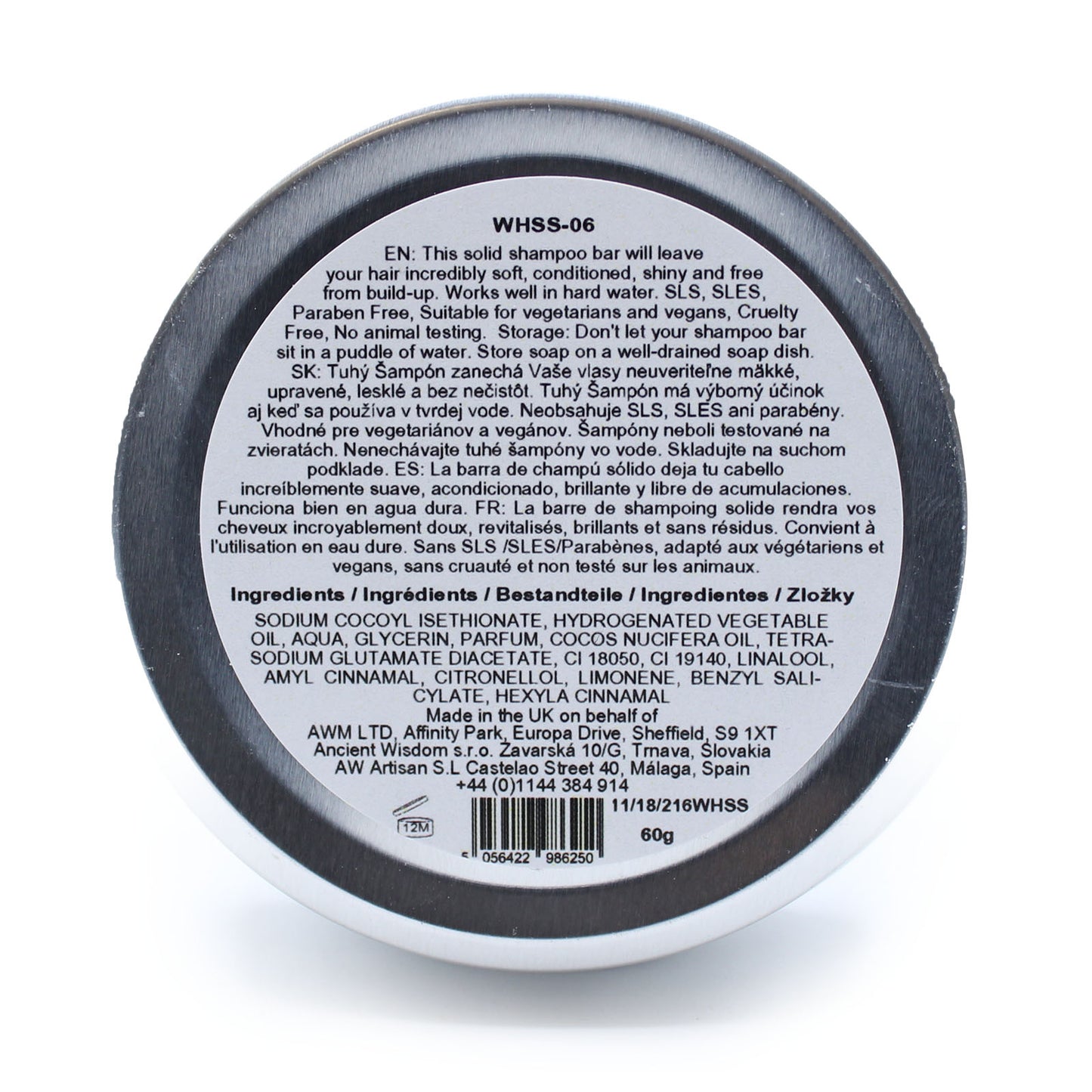 Wild Hare Solid Shampoo Tin Papaya