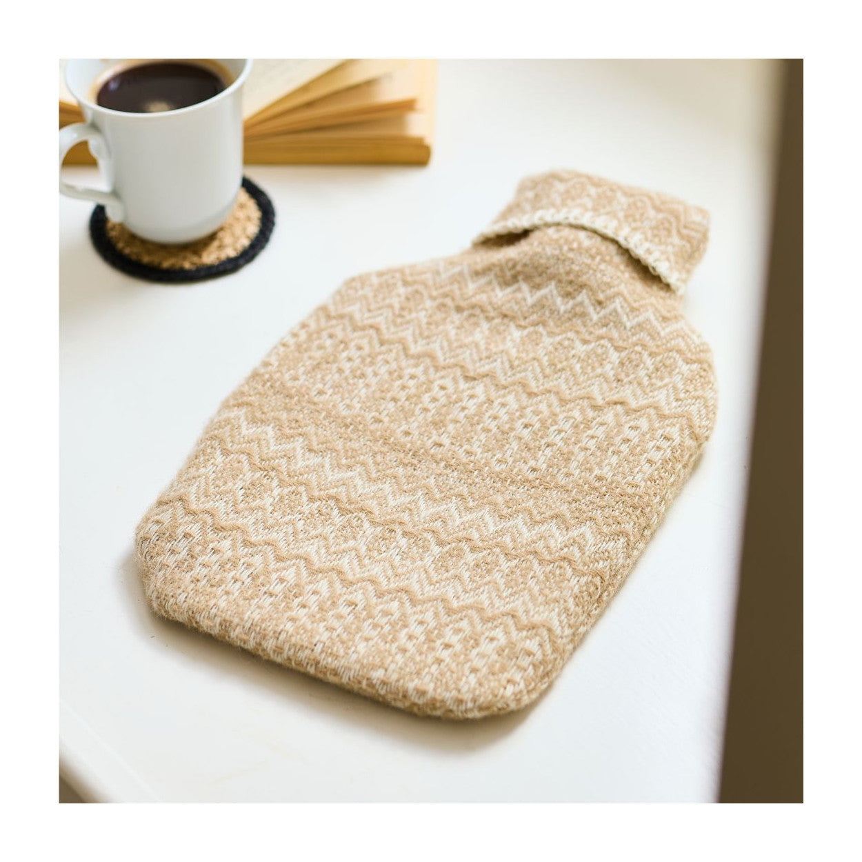 Tweedmill Wool Hot Water Bottle Fair Isle (Oatmeal)