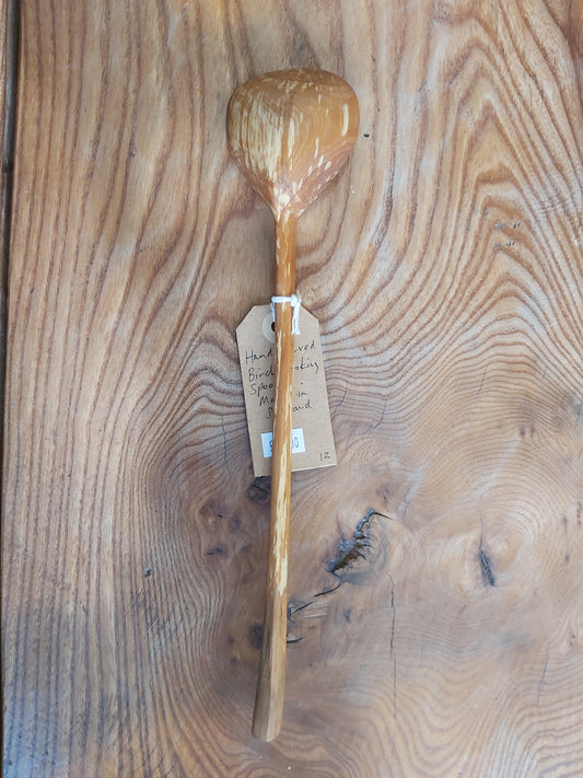 Hand Carved Birch Cooking Spoon
