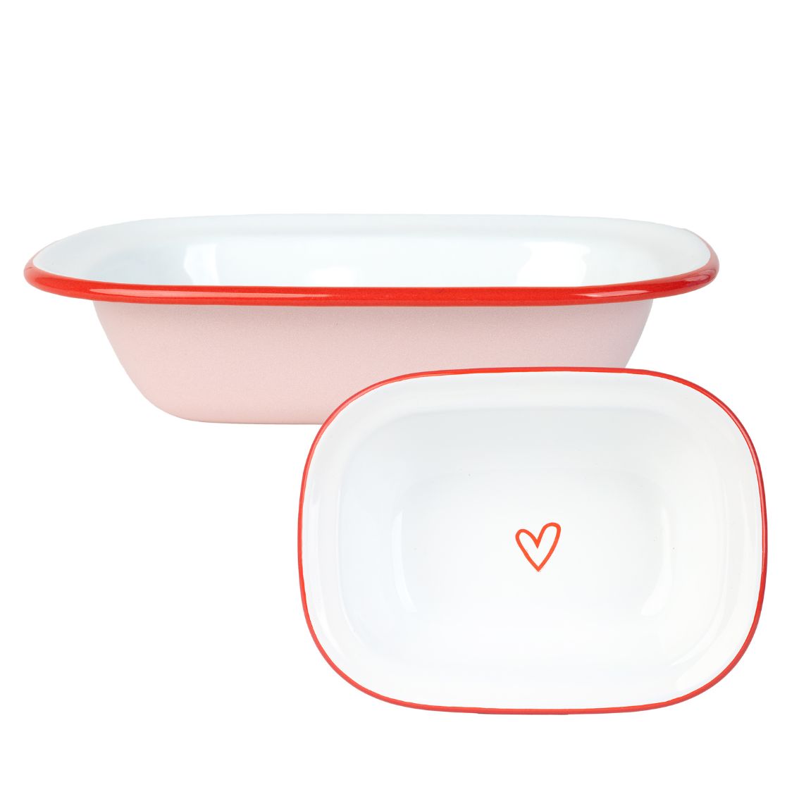 Enamel Baking Dish Heart