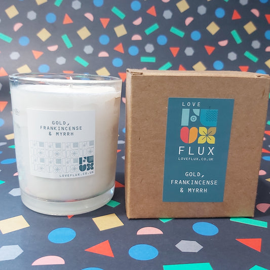Flux Large Plant Wax Candle - Gold Frankincense & Myrrh