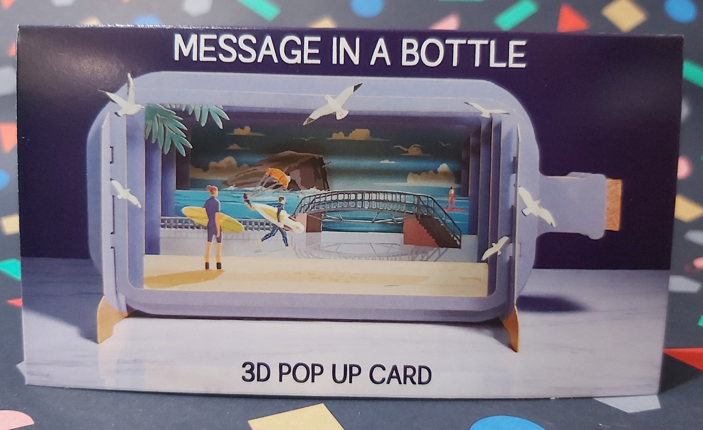 Message In A Bottle 3D Pop-Up Card Dunbar