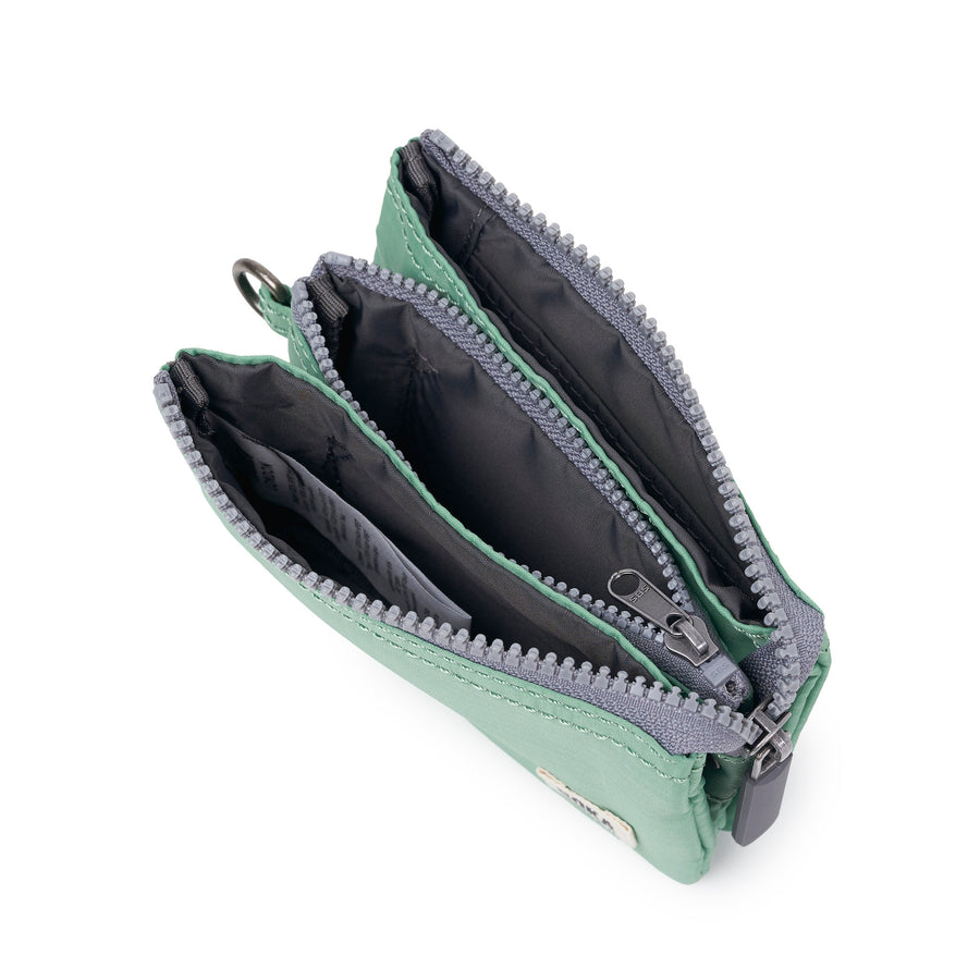 Roka Carnaby Wallet Recycled Nylon Ripstop Small (Matcha Green)